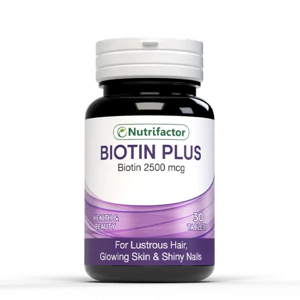 Nutrifactor Biotin Plus Dietary Supplement Tablets Bottle